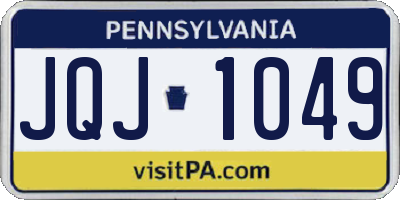 PA license plate JQJ1049