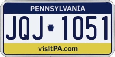 PA license plate JQJ1051