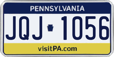 PA license plate JQJ1056