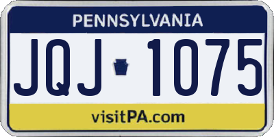 PA license plate JQJ1075