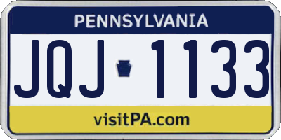 PA license plate JQJ1133