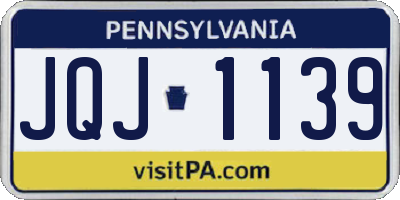 PA license plate JQJ1139