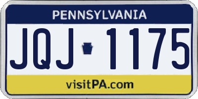 PA license plate JQJ1175