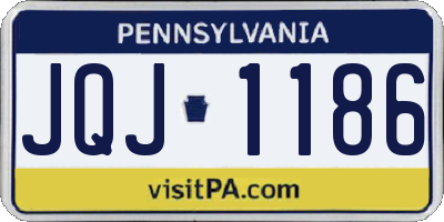 PA license plate JQJ1186