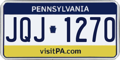 PA license plate JQJ1270