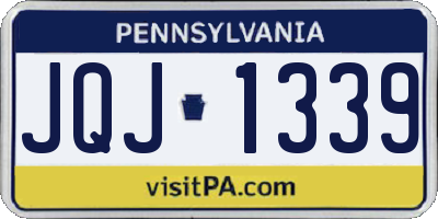 PA license plate JQJ1339