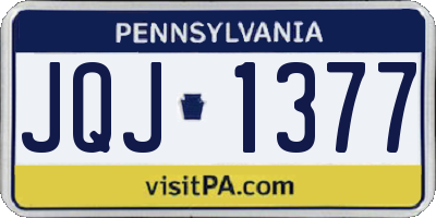 PA license plate JQJ1377