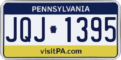 PA license plate JQJ1395