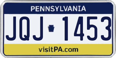 PA license plate JQJ1453
