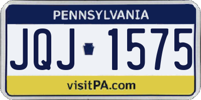 PA license plate JQJ1575