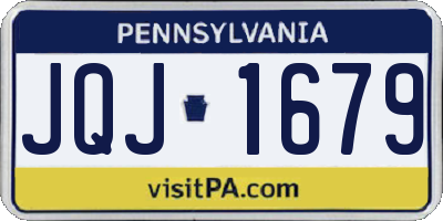 PA license plate JQJ1679