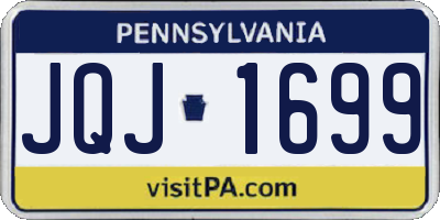 PA license plate JQJ1699