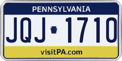 PA license plate JQJ1710