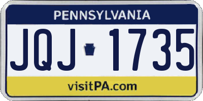 PA license plate JQJ1735