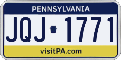PA license plate JQJ1771