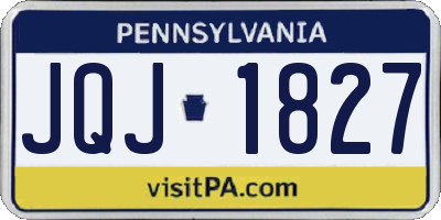 PA license plate JQJ1827
