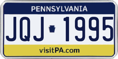 PA license plate JQJ1995