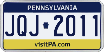 PA license plate JQJ2011