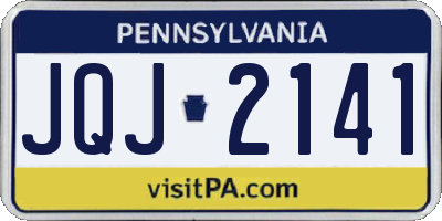 PA license plate JQJ2141