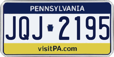 PA license plate JQJ2195