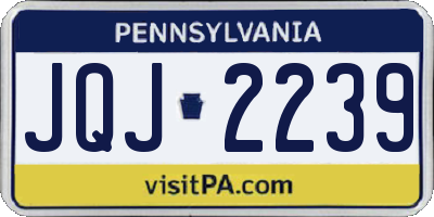 PA license plate JQJ2239