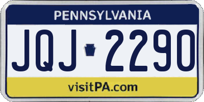 PA license plate JQJ2290