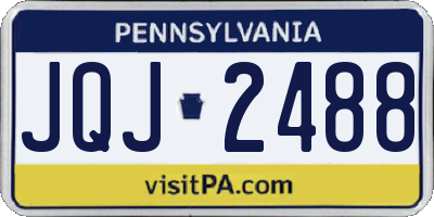 PA license plate JQJ2488