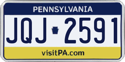 PA license plate JQJ2591