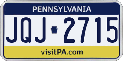 PA license plate JQJ2715