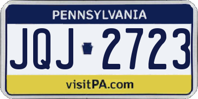 PA license plate JQJ2723