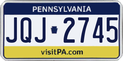 PA license plate JQJ2745