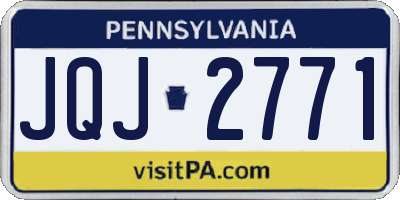 PA license plate JQJ2771