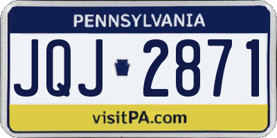 PA license plate JQJ2871