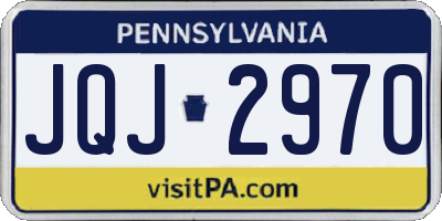 PA license plate JQJ2970