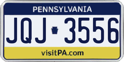 PA license plate JQJ3556