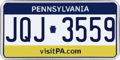 PA license plate JQJ3559