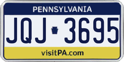 PA license plate JQJ3695