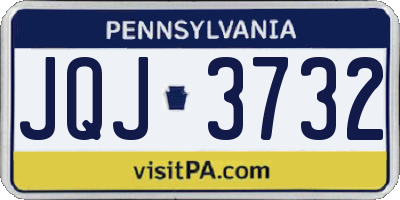 PA license plate JQJ3732
