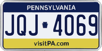 PA license plate JQJ4069