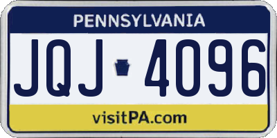 PA license plate JQJ4096