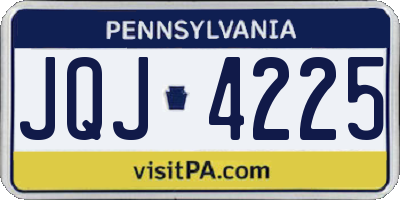 PA license plate JQJ4225