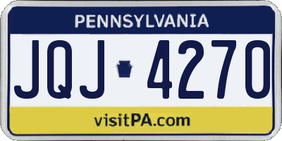 PA license plate JQJ4270
