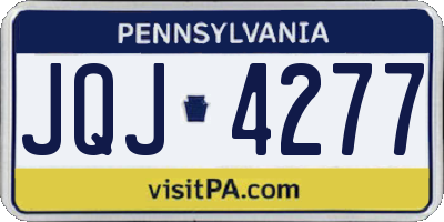 PA license plate JQJ4277