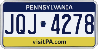 PA license plate JQJ4278