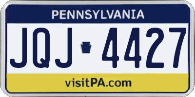 PA license plate JQJ4427
