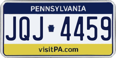 PA license plate JQJ4459