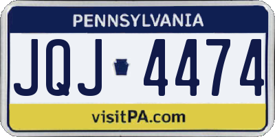 PA license plate JQJ4474