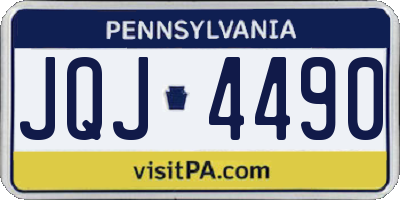 PA license plate JQJ4490