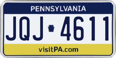 PA license plate JQJ4611