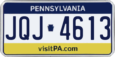 PA license plate JQJ4613